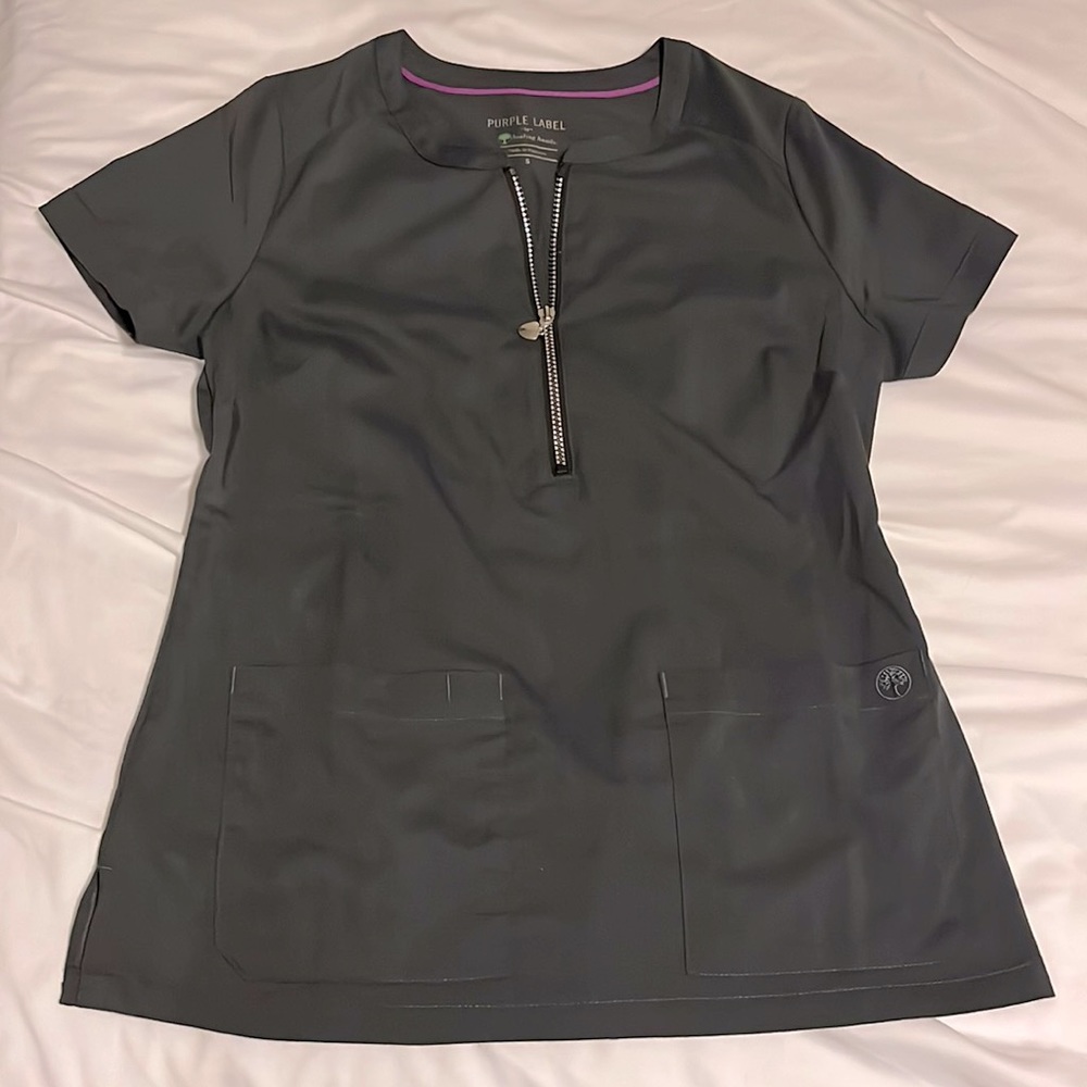 Healing Hands Women’s Scrub Top - Pewter - Small